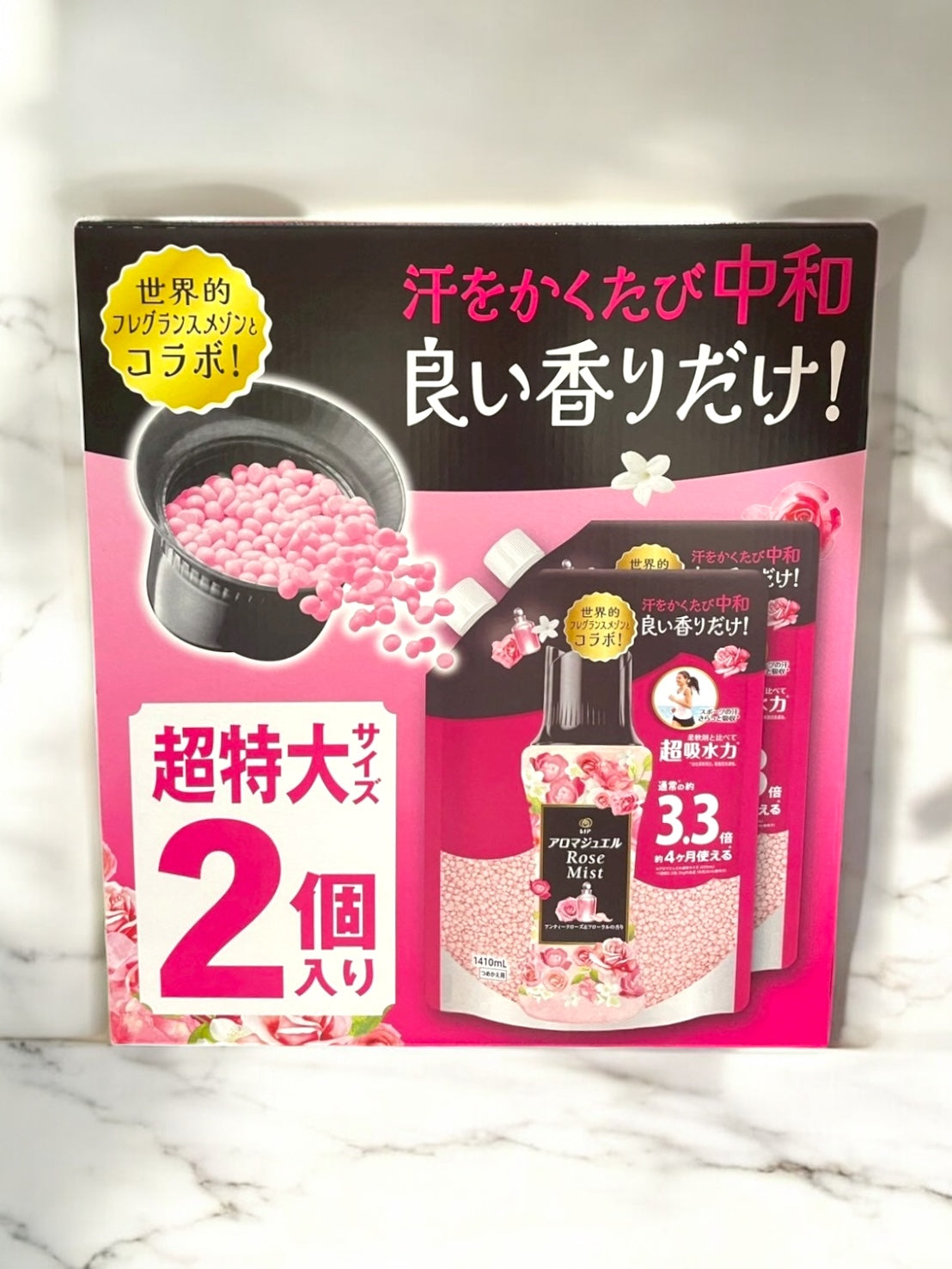 レノア アロマジュエル アンティークローズ&フローラル 詰め替え用 1410ml×2セットパッケージ