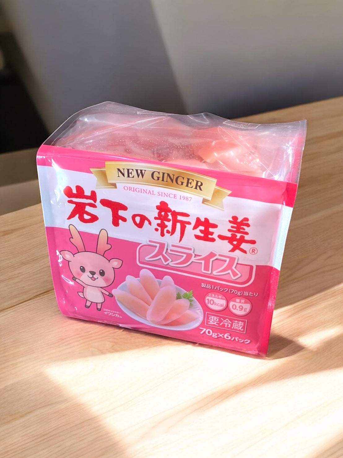 【冷蔵商品】岩下食品 新生姜スライス 70g×6 岩下の新生姜 ショウガ IWASHITA NEW GINGER SLICE