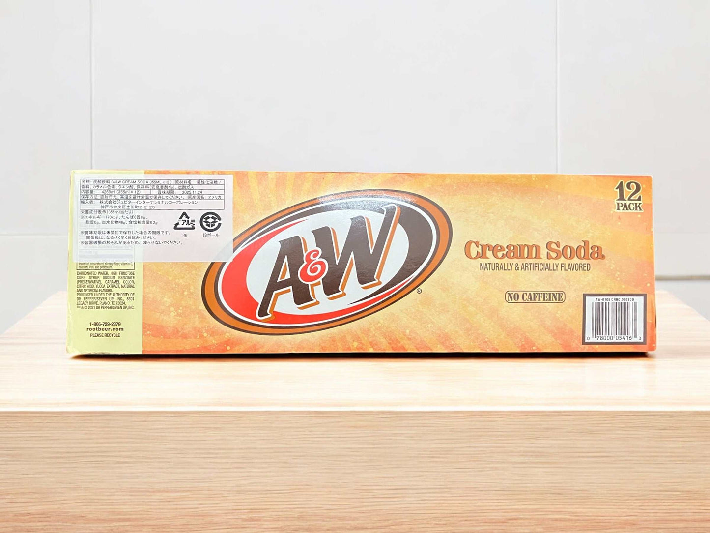 A&W クリームソーダ 355ml×12缶 大容量 ノンアルコールドリンク 炭酸飲料 ドリンク缶 A&W Cream Soda