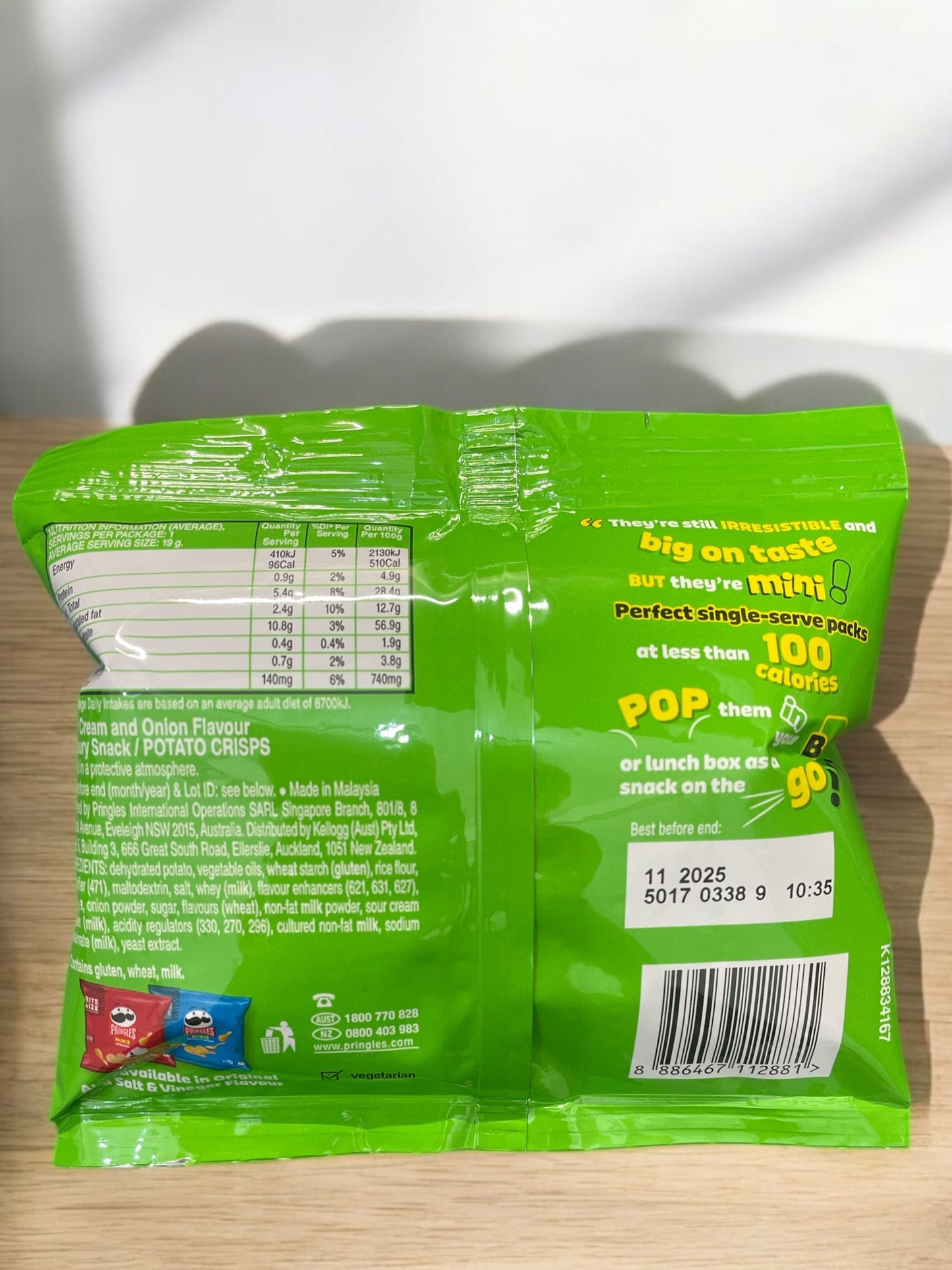 プリングルズ ミニチップスサワークリーム&オニオン 19g×30袋 Pringles Minis Chips Sour Cream & Onion プリングルス