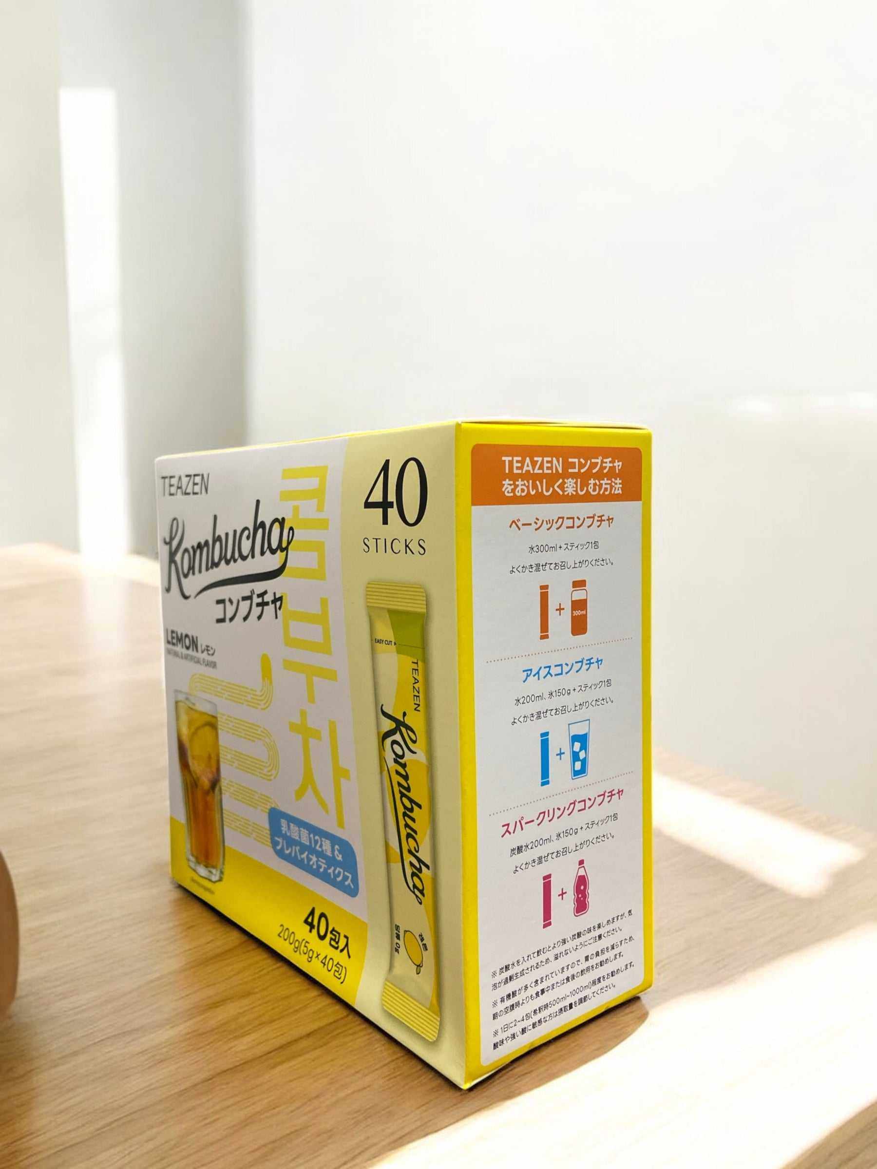 TEAZEN コンブチャ レモン味 40包 TEAZEN KOMBUCHA 40CT – コストコ