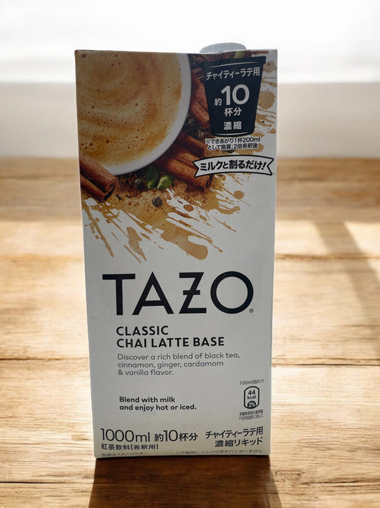 TAZO タゾ チャイティー ラテベース 1000ml with six bold spices for authentic chai flavor.