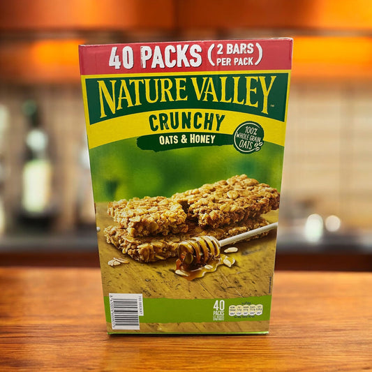 NATURE VALLEY Oats & Honey Cereal Bars, 42g, Pack of 40, Boxed.