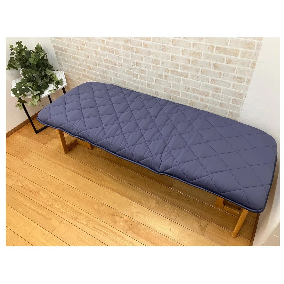 昭和西川 極厚ウレタン 冷感 長座布団 60 x 150cm カラー ネイビー