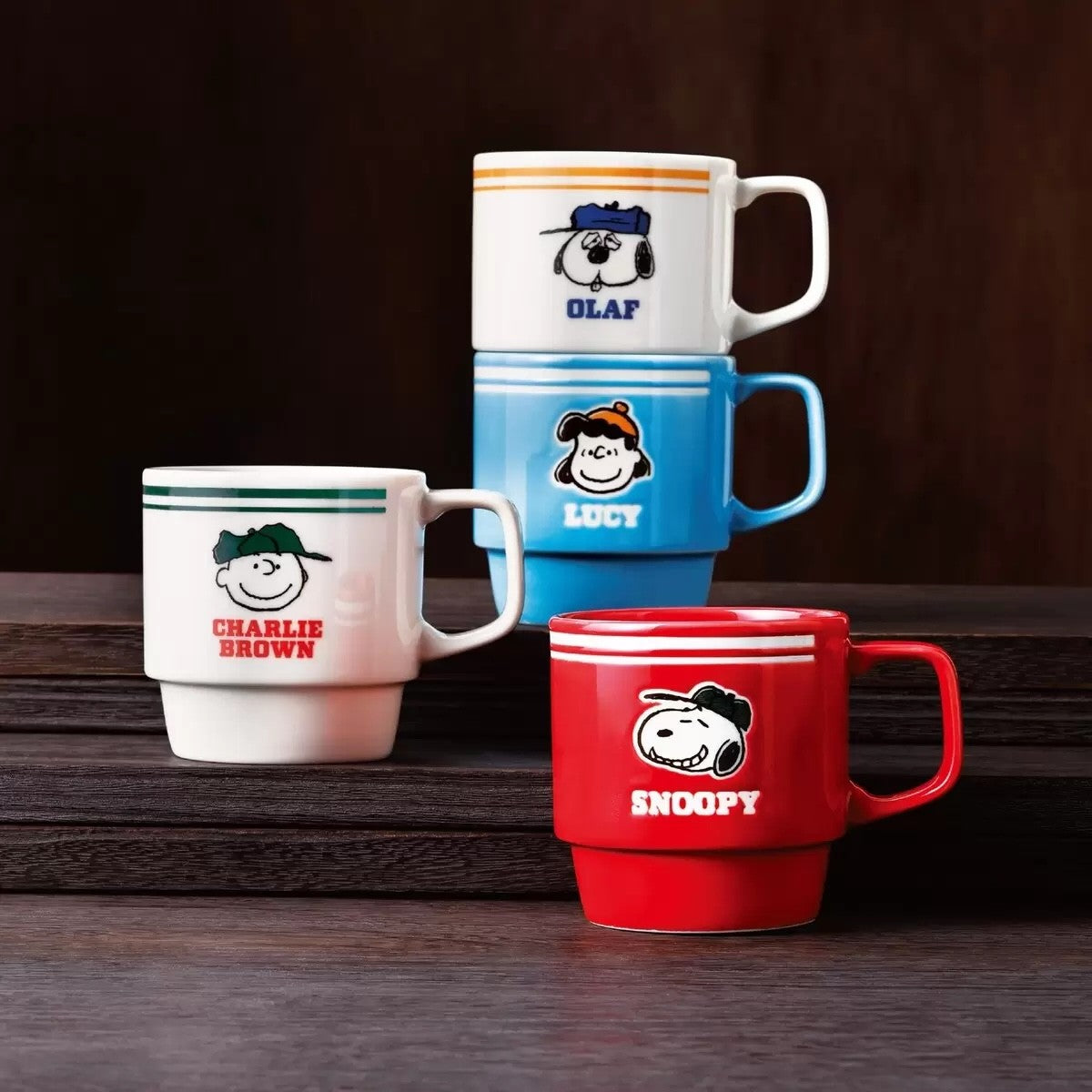 スヌーピー スタッキング マグ 4個セット SNOOPY マグカップ レンジ 食洗器可