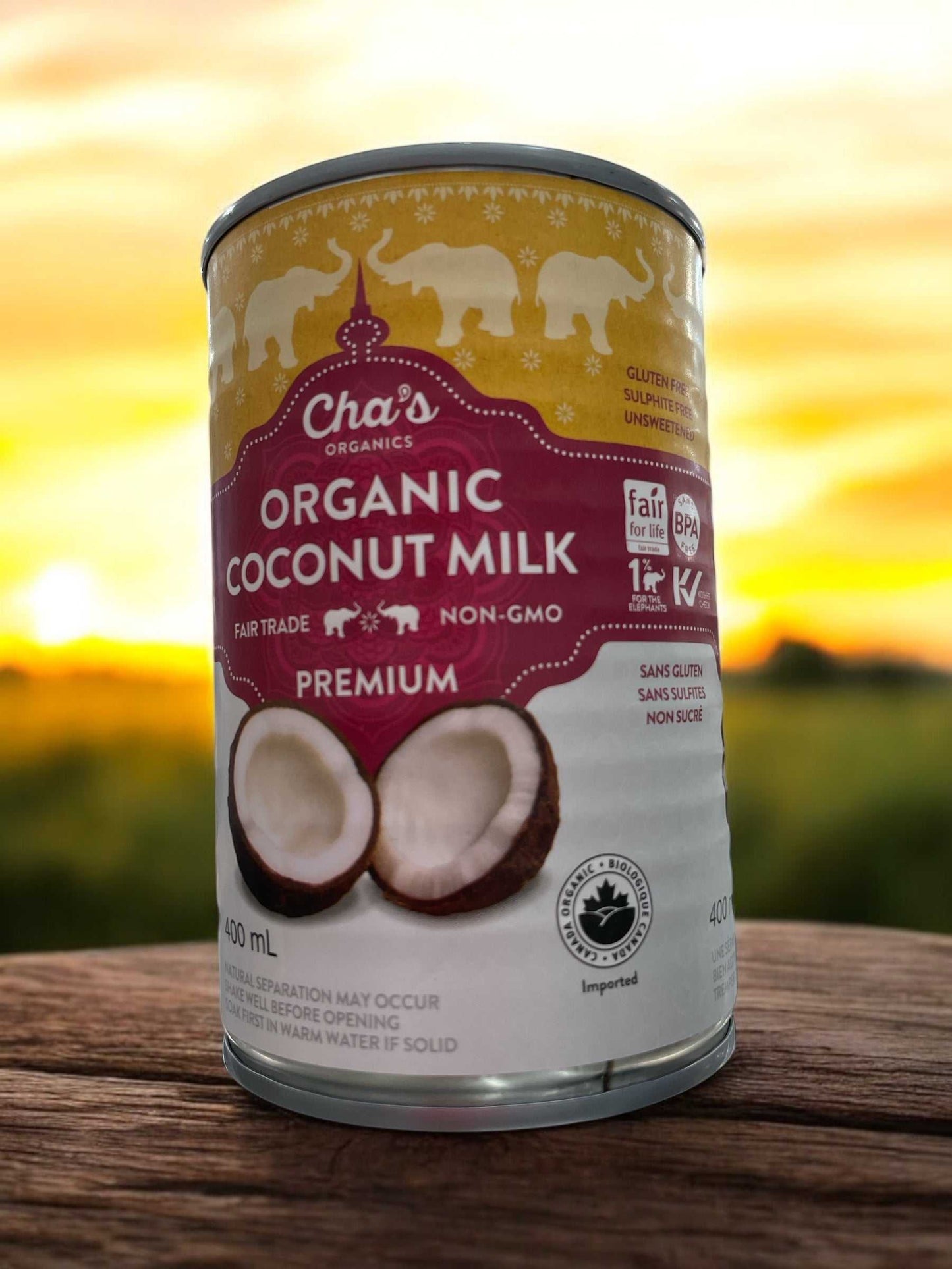 Cha's Organics オーガニック ココナッツミルク 400ml