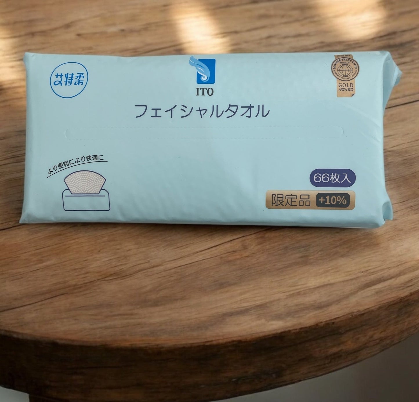 ITO フェイシャルタオル 66枚入りパッケージ, 使い捨て, ティッシュタイプ, コストコ限定, 増量, 衛生的な蒸気高温処理済み.