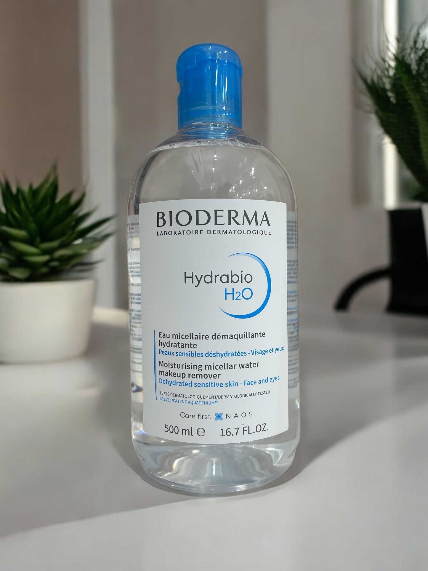 ビオデルマ イドラビオ H2O クレンジングウォーター 500ml, 敏感肌向けメイク落とし, フランス製, 化粧水使用可.