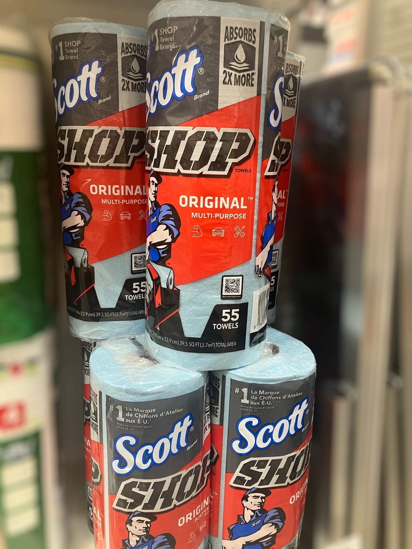 スコット ショップタオル ブルー 55枚 カー用品 掃除用品 【話題の商品】/ SCOTT SHOP TOWEL