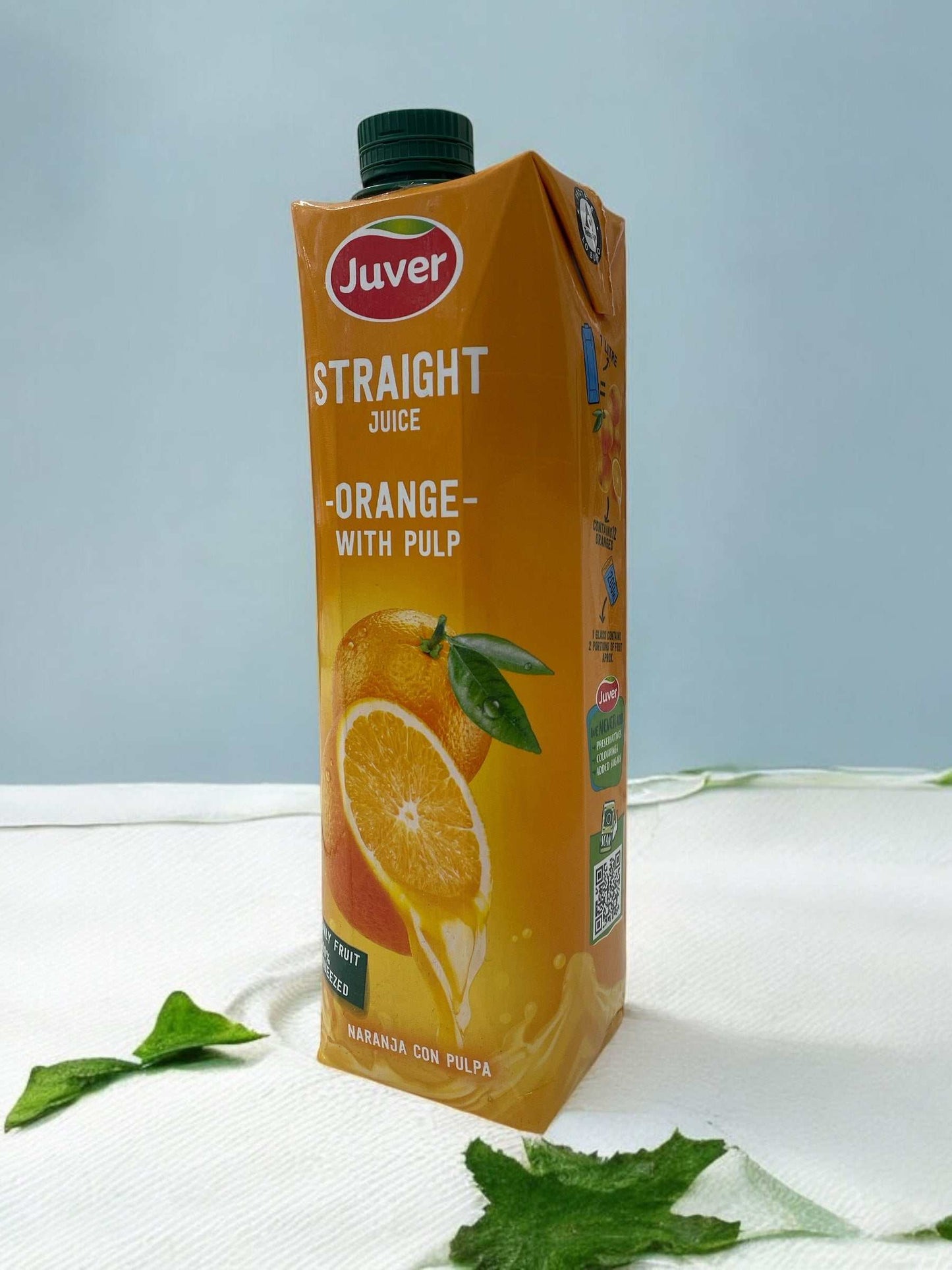 ジュベル100%オレンジジュース1Lの高品質果汁飲料ボトル