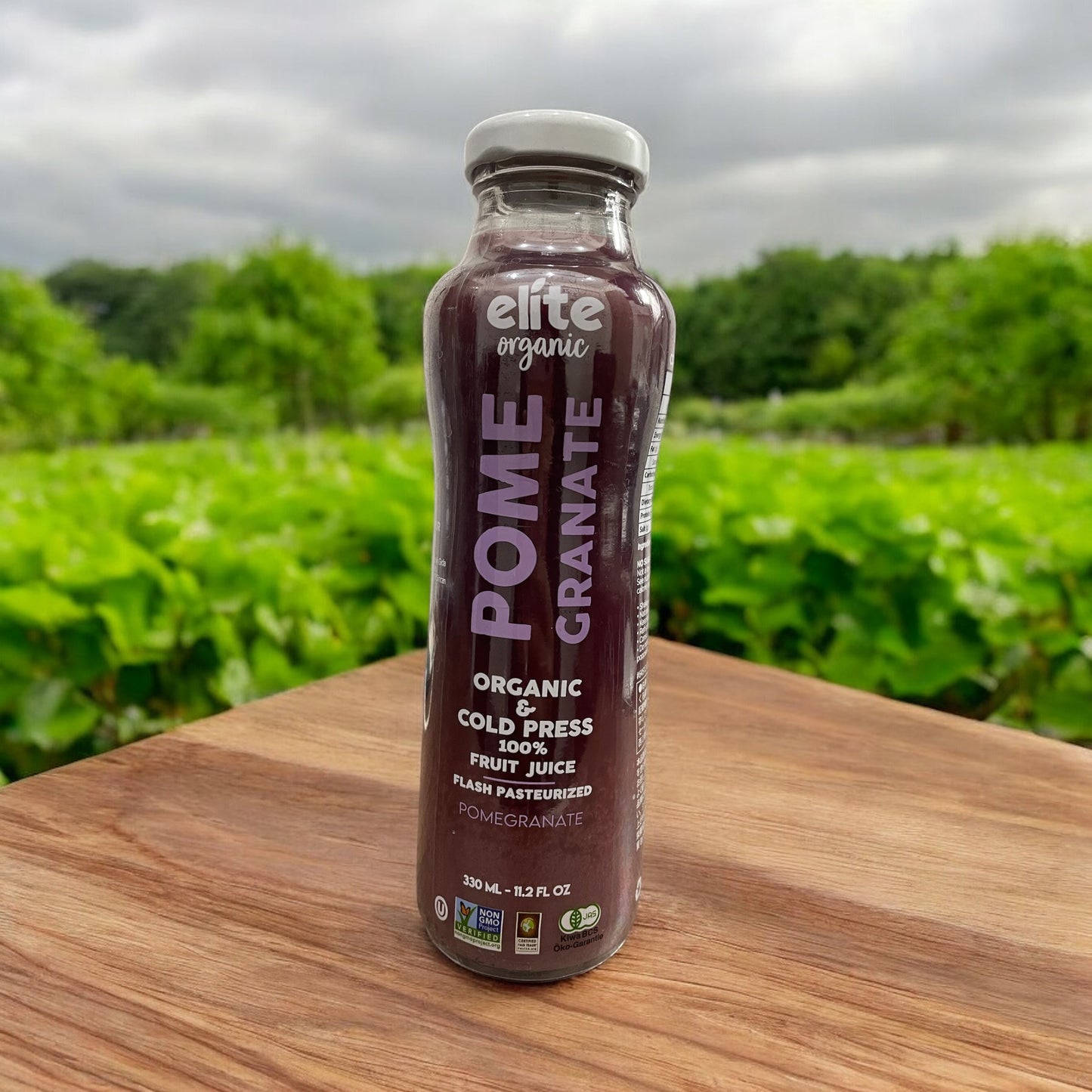 エリート オーガニック コールドプレス ザクロ ジュース 330ml ボトル