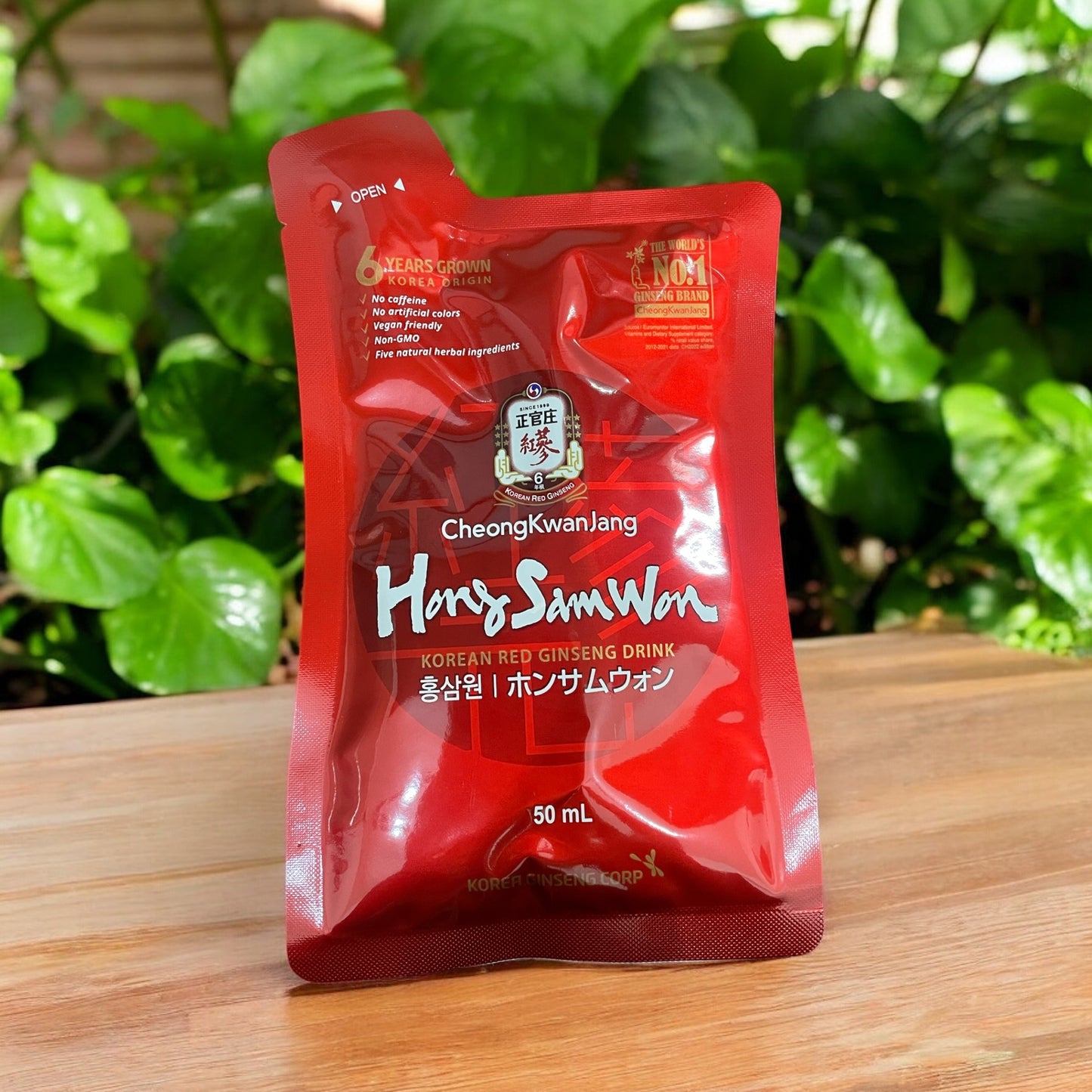 Korean red ginseng drink, Hong Sam Won by CheongKwanJang, 50ml sachet.