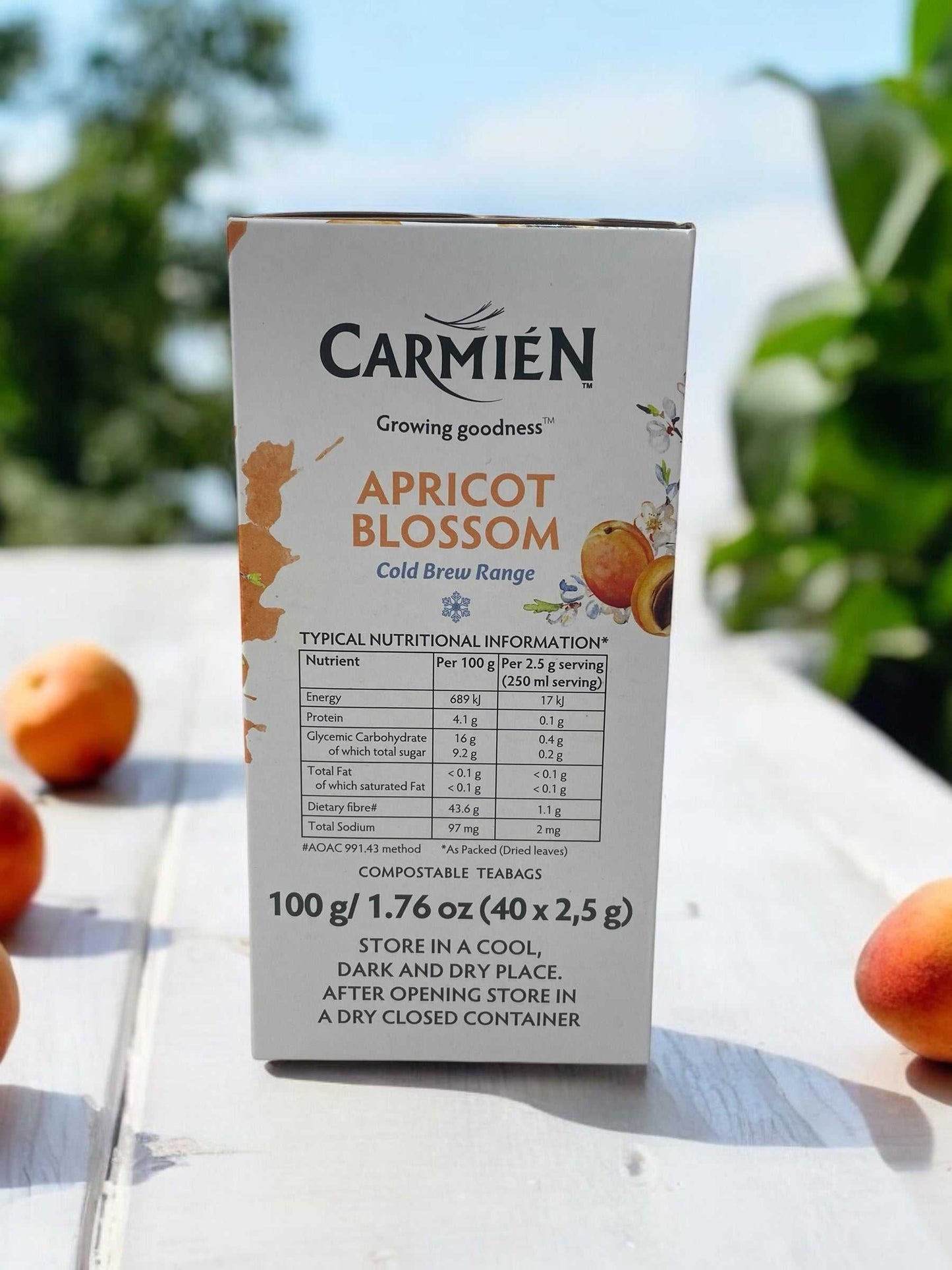 カルミエン コールドブリュー     アプリコット ブロッサム  ルイボスティー  40バッグ入り 水出し  COLD BREW  /  CARMIEN 南アフリカ産