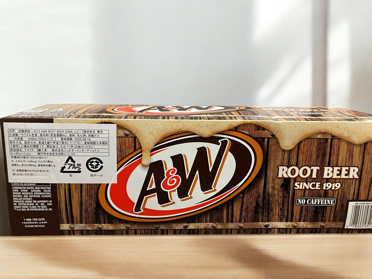 A&W ROOT BEER ルートビア 355mi × 12本セット ノンアルコールビール 炭酸飲料 ドリンク缶 カフェインレス