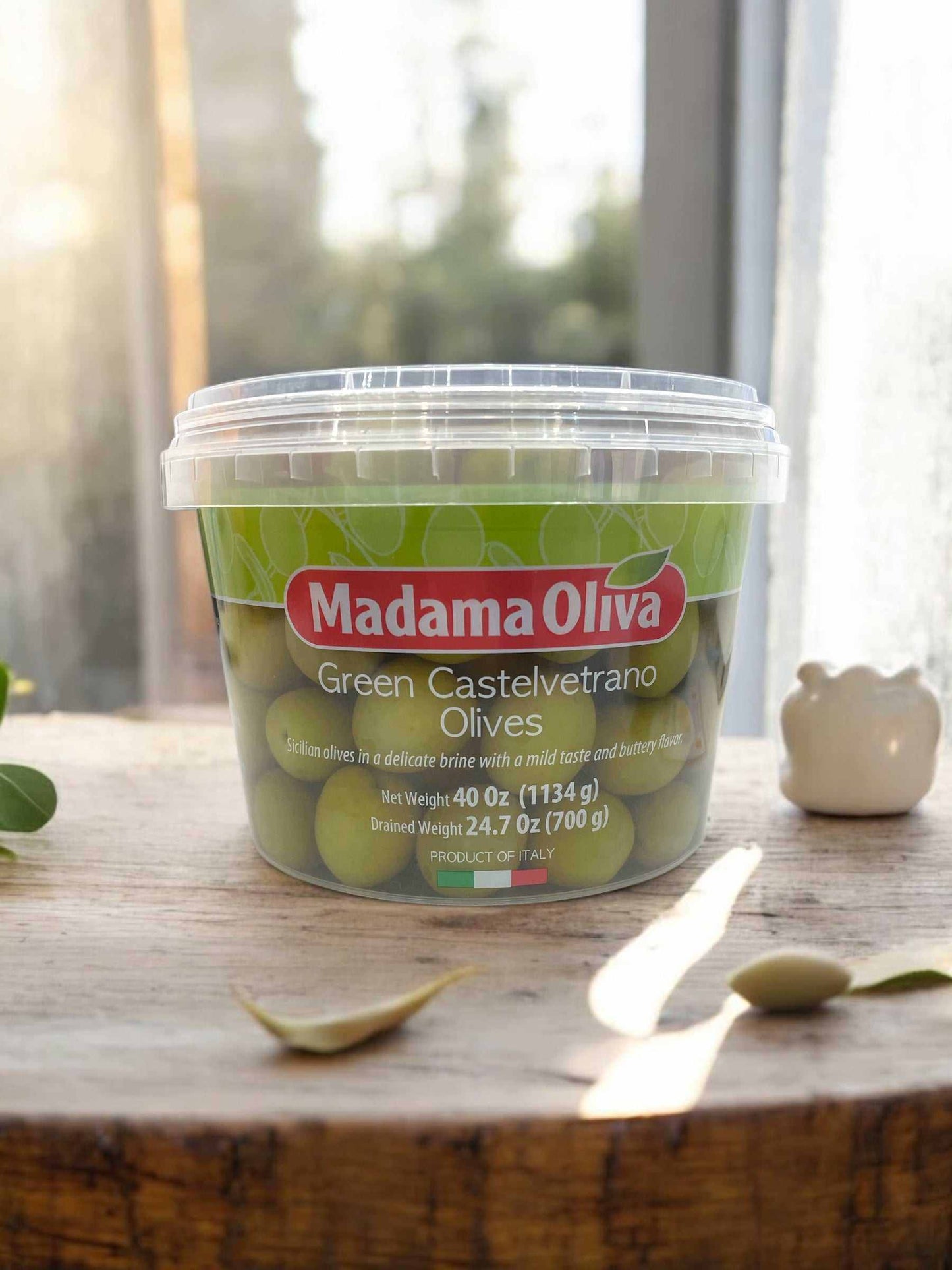 Madama oliva グリーンオリーブ 700g 【冷蔵商品】/ マダマ オリーヴァ オリーブ 塩水漬け イタリア産
