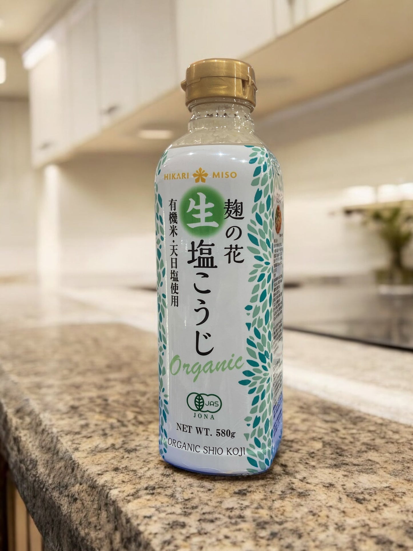 ひかり味噌有機生塩麹580gオーガニックボトル