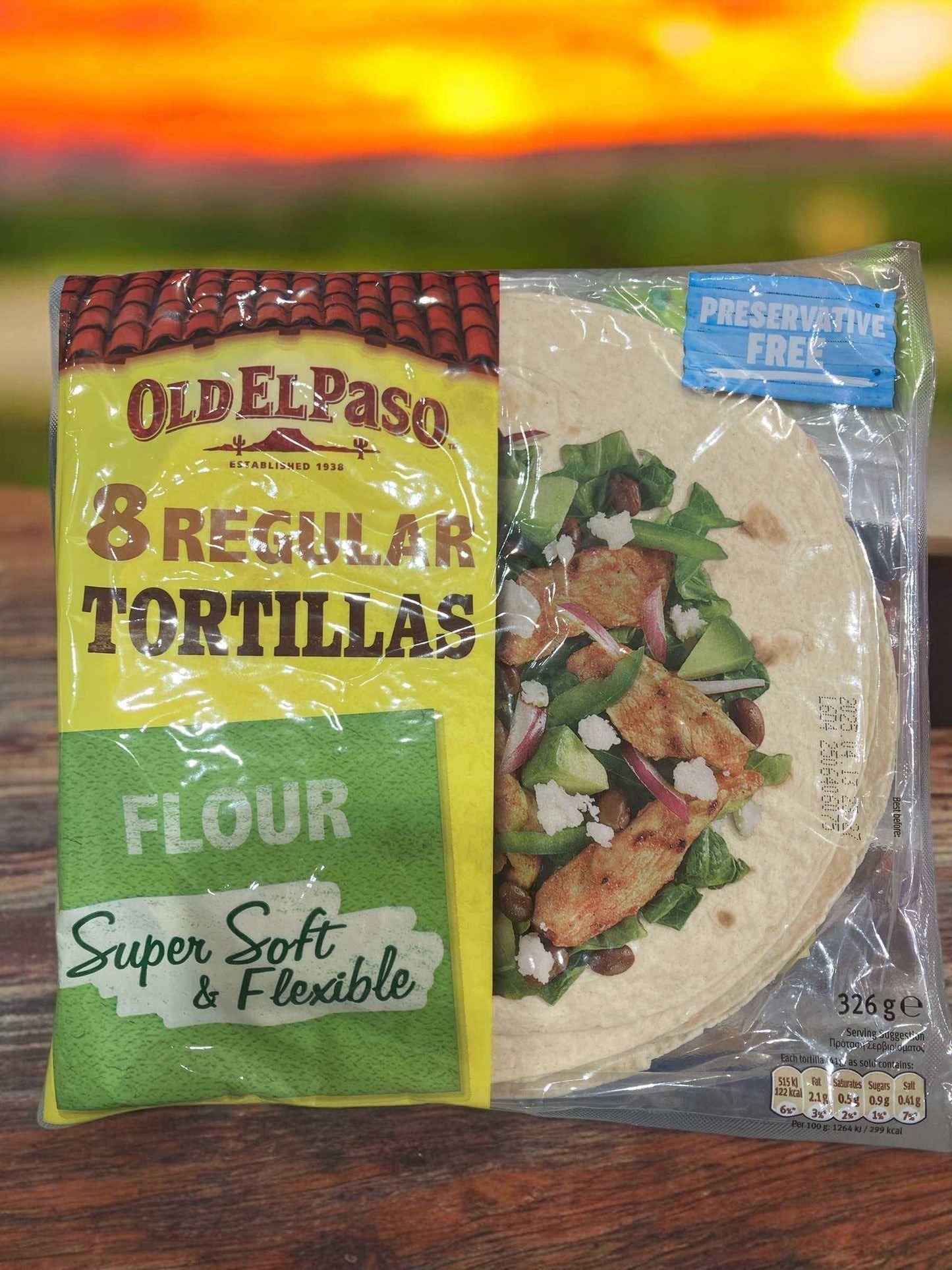 オールドエルパソ  フラワートルティーヤ  プレーン  8枚入り  直径19㎝  / OLD EL PASO