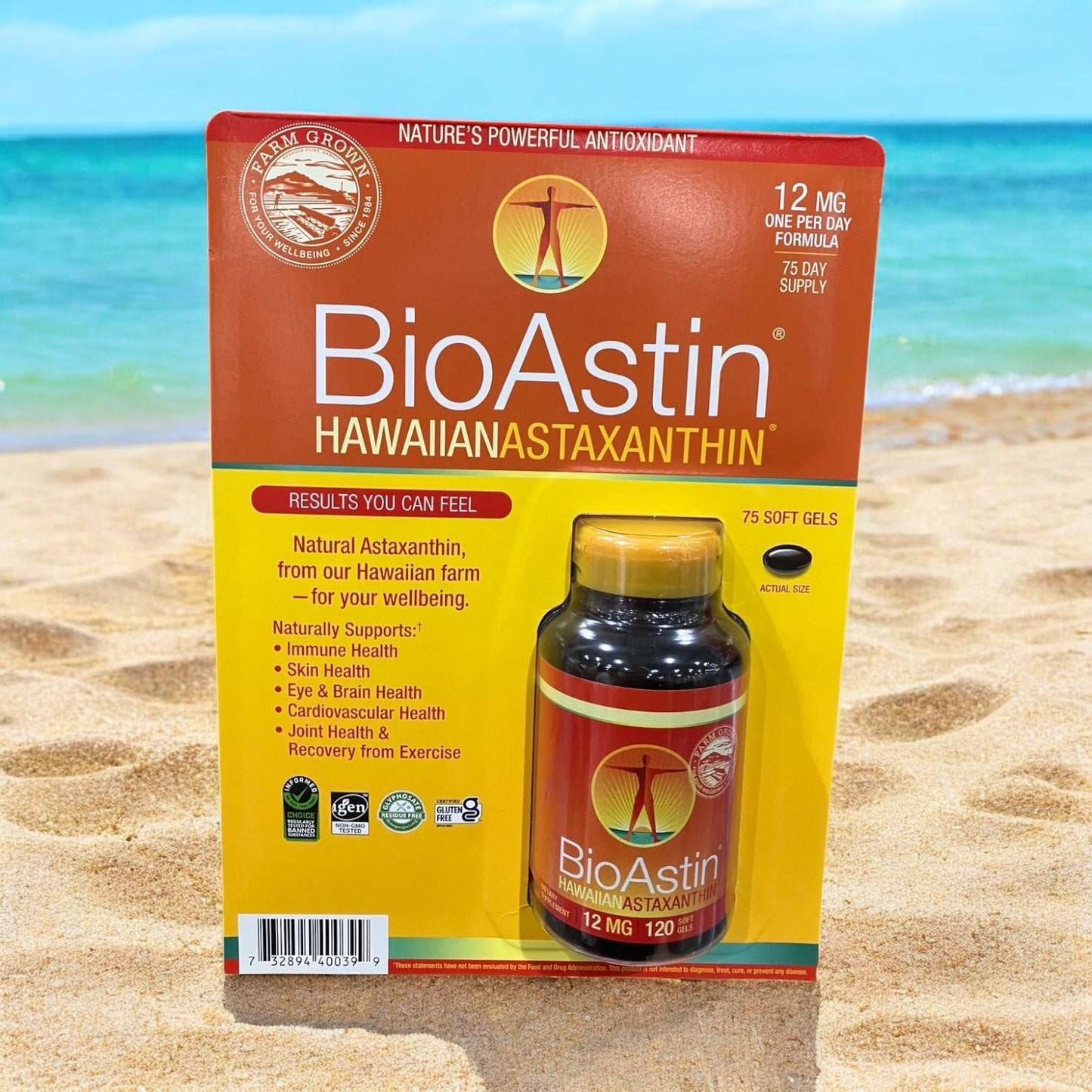 バイオアスティン ハワイアンアスタキサンチン 12mg x 120粒 BioAstin Hawaiian Astaxanthin