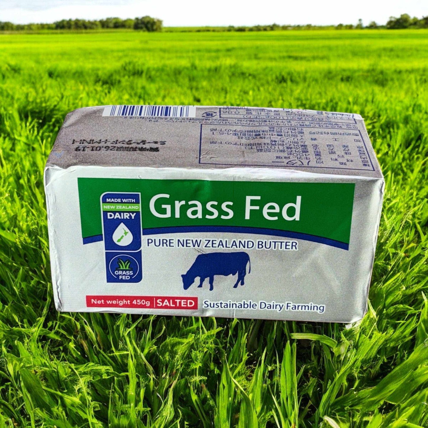 グラスフェッドバター 450g ニュージーランド産 【冷蔵商品】マリンフード Grass Fed 有塩バター