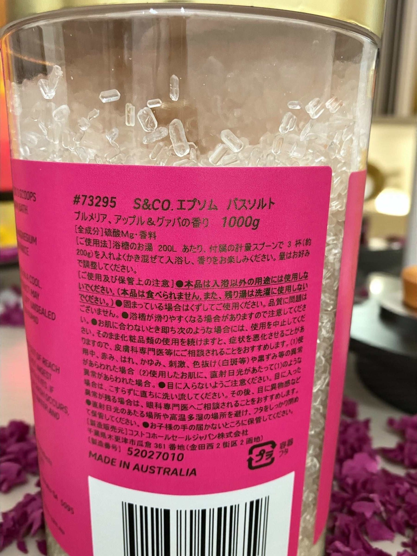 Salts&CO. エプソム バスソルト  ブルメリア、アップル&グァバの香り  1kg /EPSOM FLORALIS SCENTED  GIFT PACK  Salts & Co.