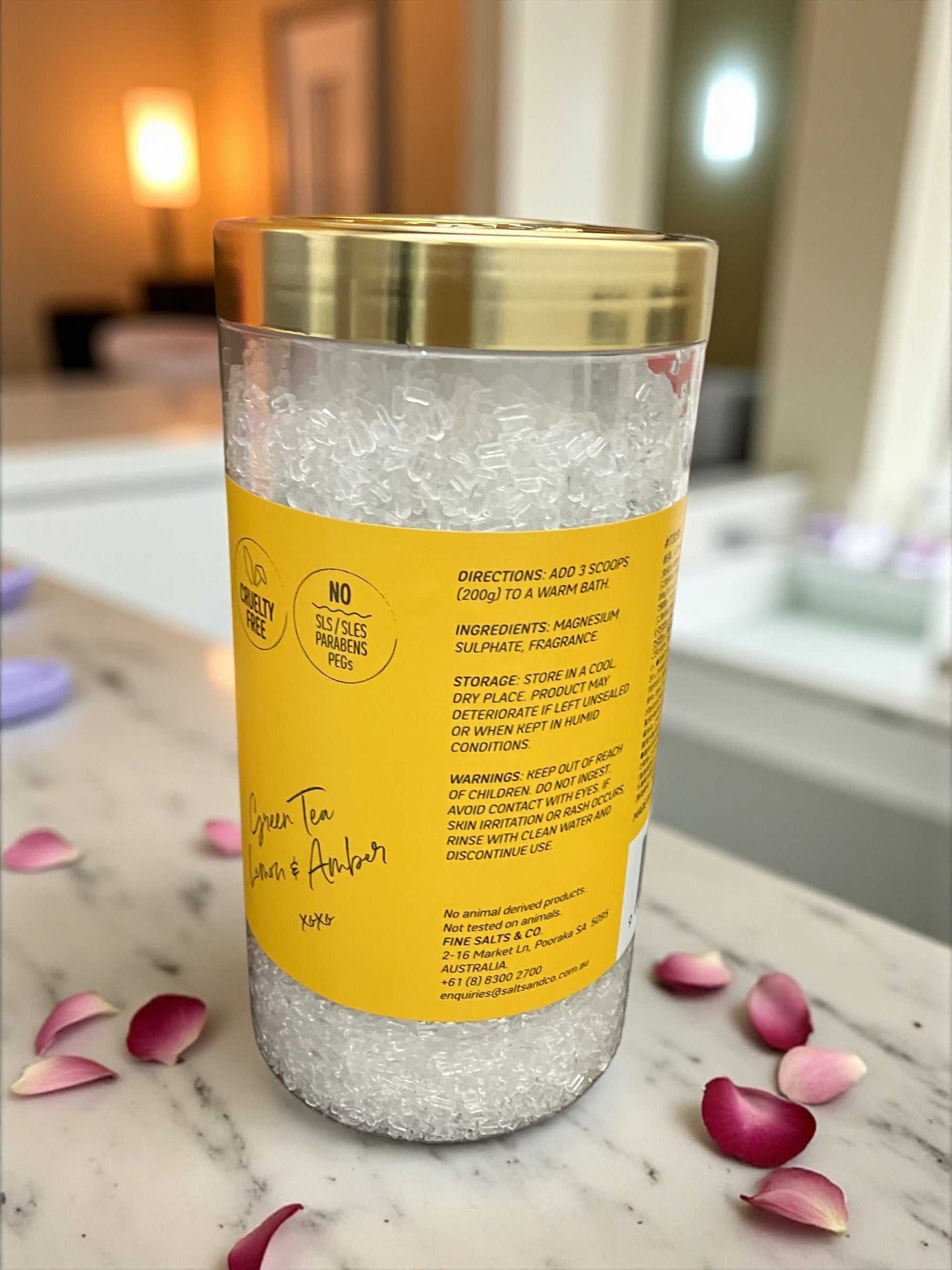 Salts&CO. エプソム バスソルト  抹茶、レモン&琥珀の香り  1kg /EPSOM FLORALIS SCENTED  GIFT PACK  Salts & Co.