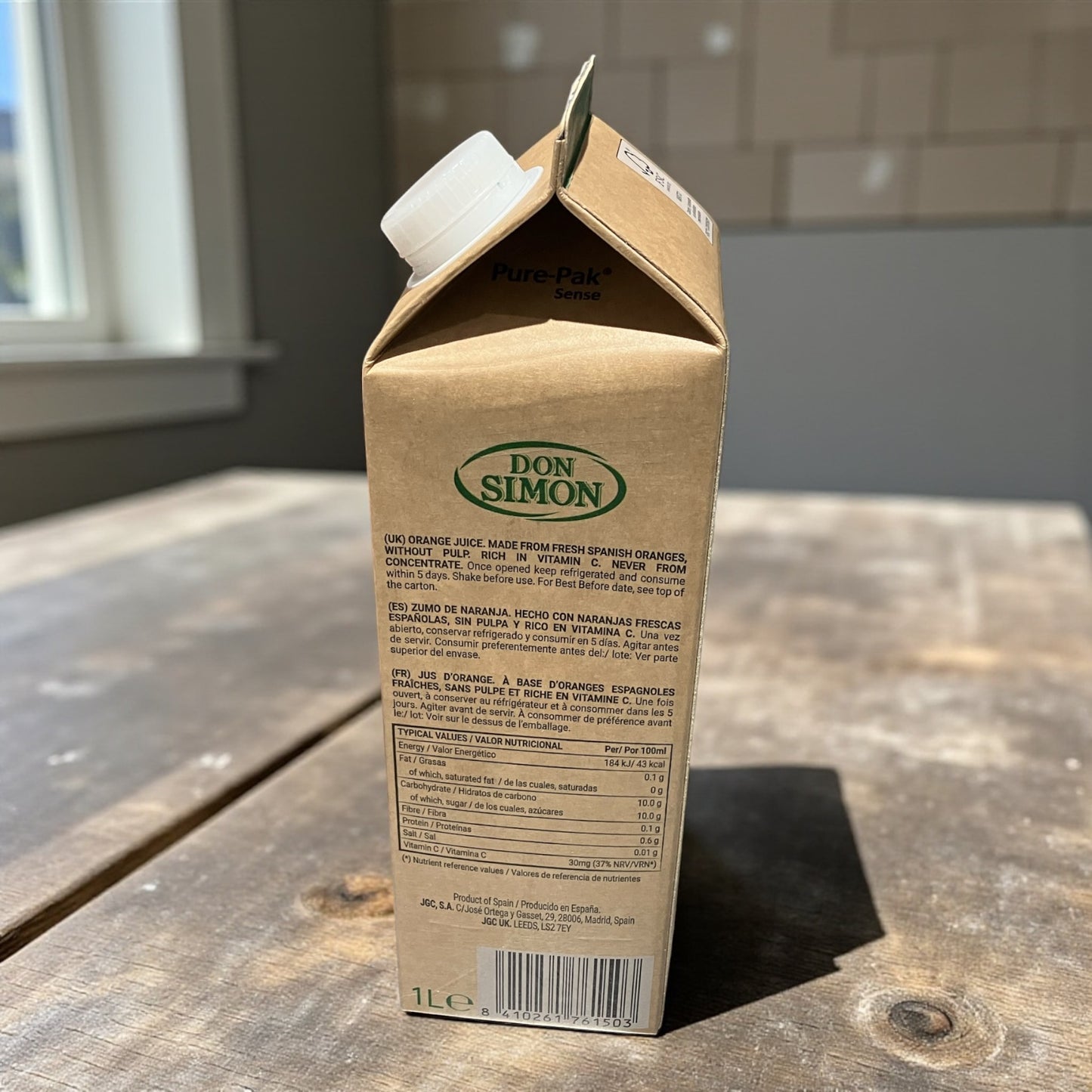 DON SIMON ドンシモン 100% オレンジジュース 1L x 4本 スペイン産