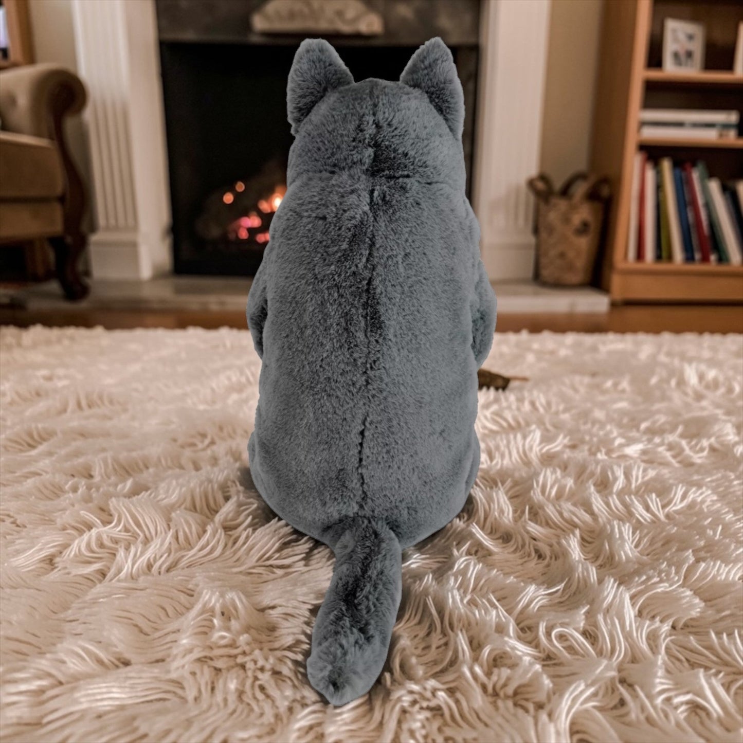 サンレモン ひざねこすやすや L サイズ ぬいぐるみ ねこ 猫 カラー ロシアンブルー
