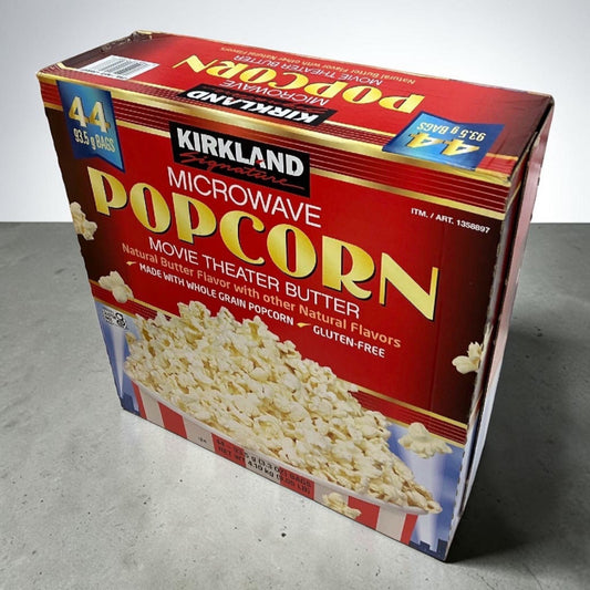 電子レンジで映画館気分！カークランドのポップコーンを1袋からお試し