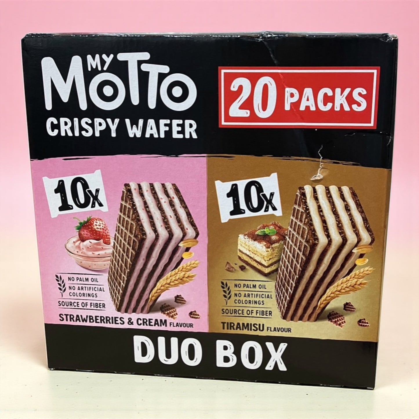 マイモット クリスピーウエハース デュオ ティラミス ストロベリー  20パック ブルガリア産