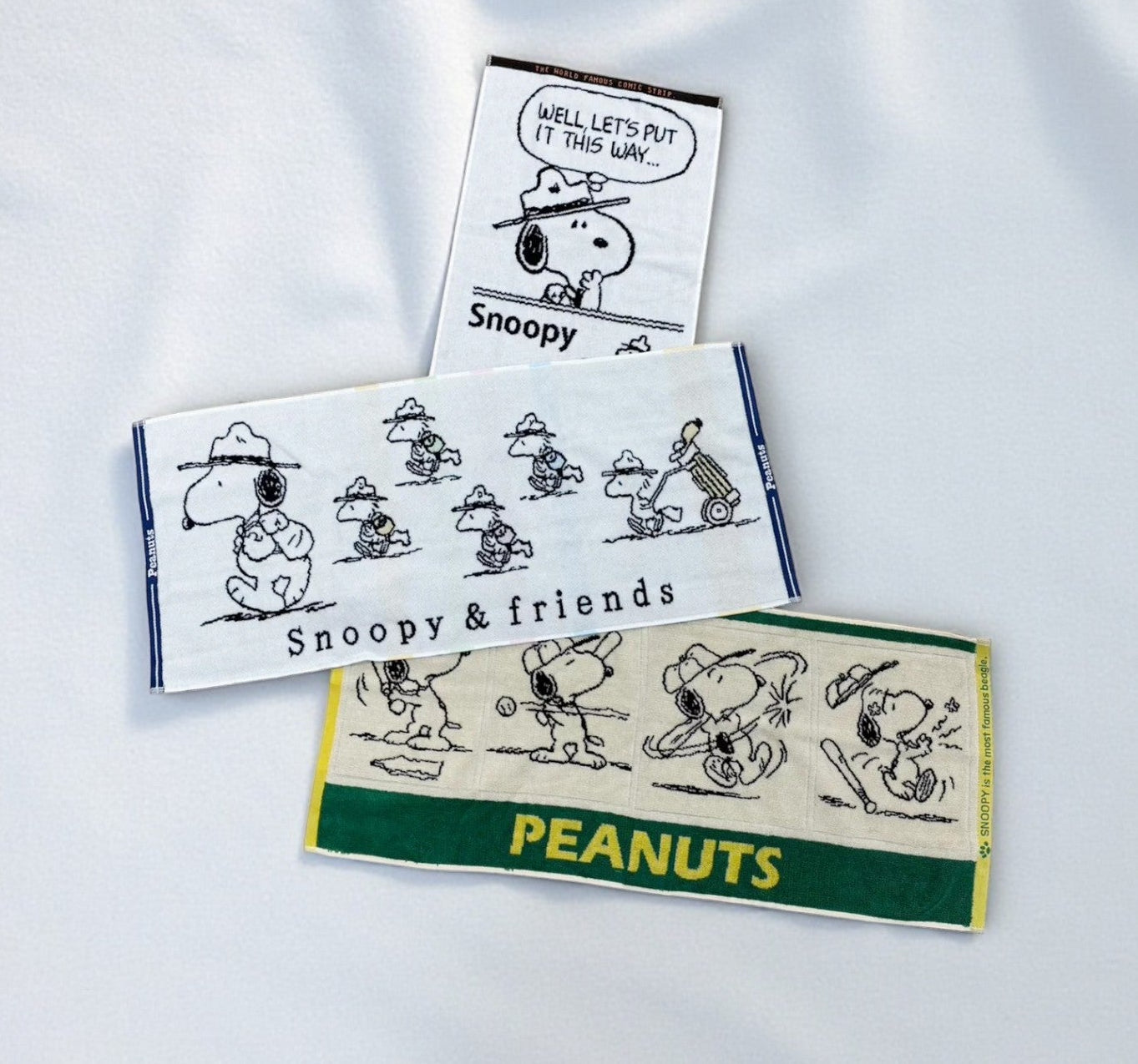 西川　スヌーピーフェイスタオル３枚セット 34x80cm  デザイン A