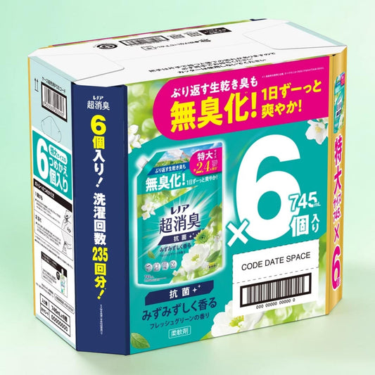 レノア超消臭みずみずしく香る フレッシュグリーン 柔軟剤 745ml x 6  お得なセット