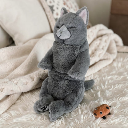 サンレモン ひざねこすやすや L サイズ  ぬいぐるみ  ねこ 猫    カラー  ロシアンブルー