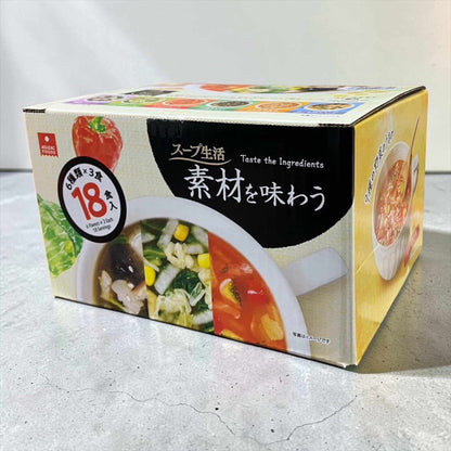 フリーズドライスープ6種アソート18食入りのインスタントスープパック