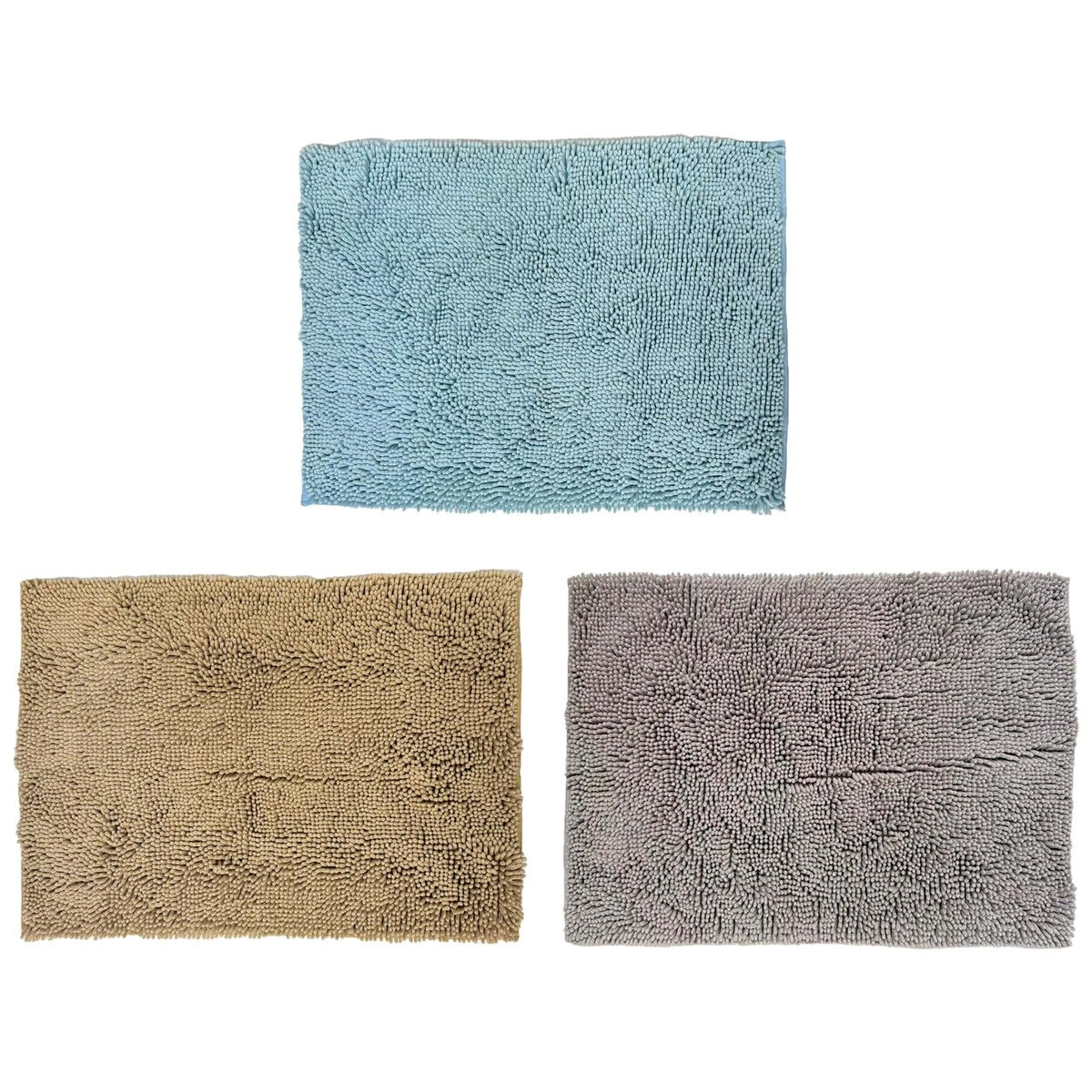 シェニール 吸水マイクロファイバー バスマット 60cm x 90cm  カラー ターコイズ