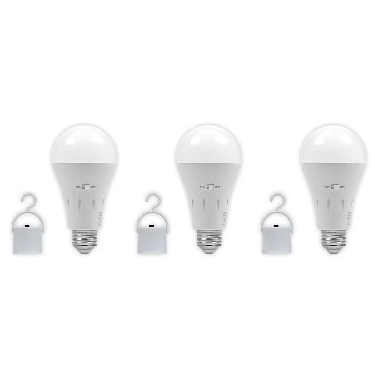 NEWGALE 防災充電式LED電球 電球色切替え可 3個パック