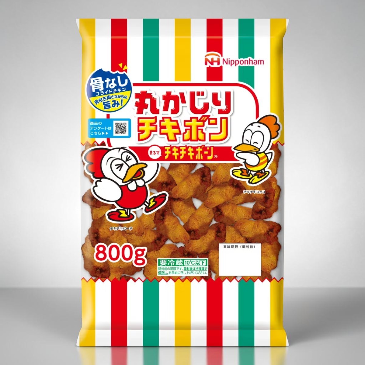 【冷蔵商品】日本ハム 丸かじりチキボン 800g 骨なし
