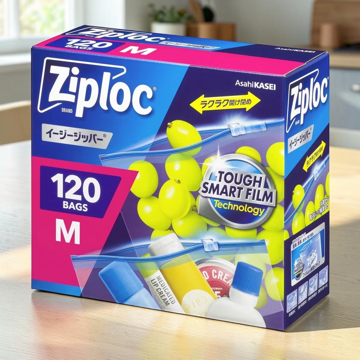 ジップロック イージージッパー Mサイズ 120枚入り Ziploc