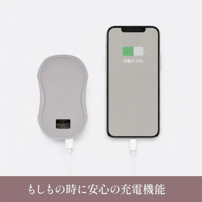 NEWGALE 充電式カイロ 2個セット モバイルバッテリー機能 5200mAh