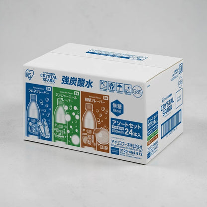 アイリス 強炭酸水アソート 3種 ラムネ ジンジャーエール 和梨 500ml x 24本