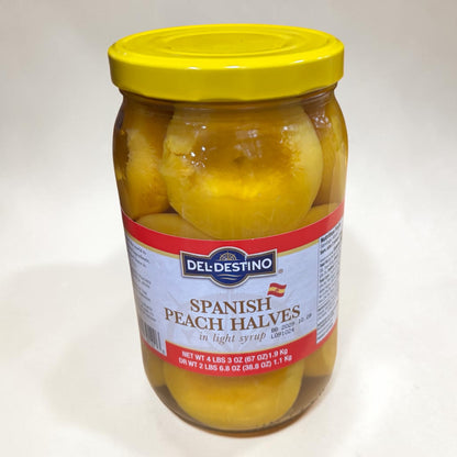 ハーフピーチシロップ漬け 1.9kg　（固形量1.1kg ）スペイン産 DEL DESTINO