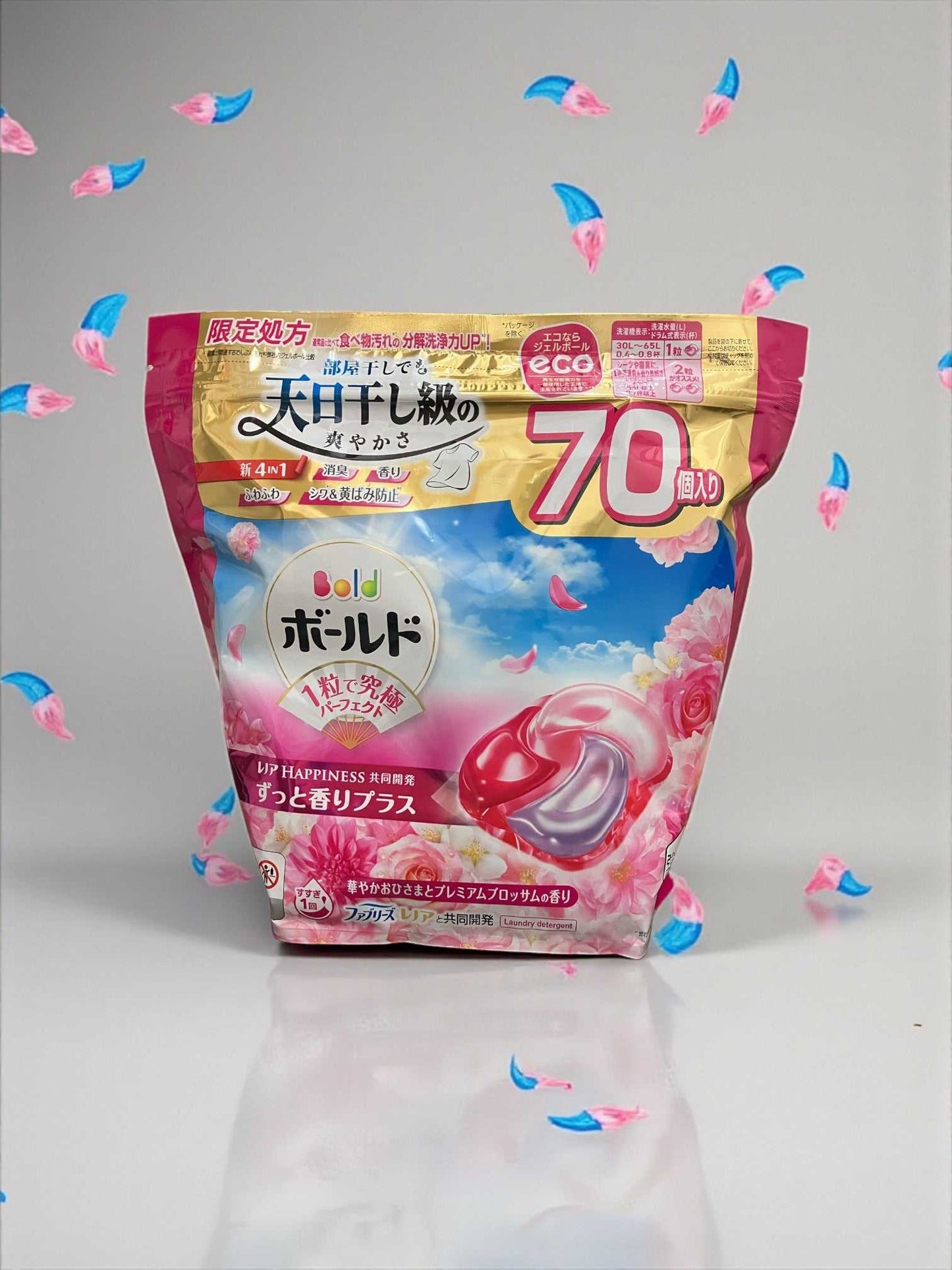 ボールド ジェルボール 4D 洗濯洗剤  プレミアム ブロッサムの香り 詰め替え 70個入り × 2袋セット コストコ限定処方