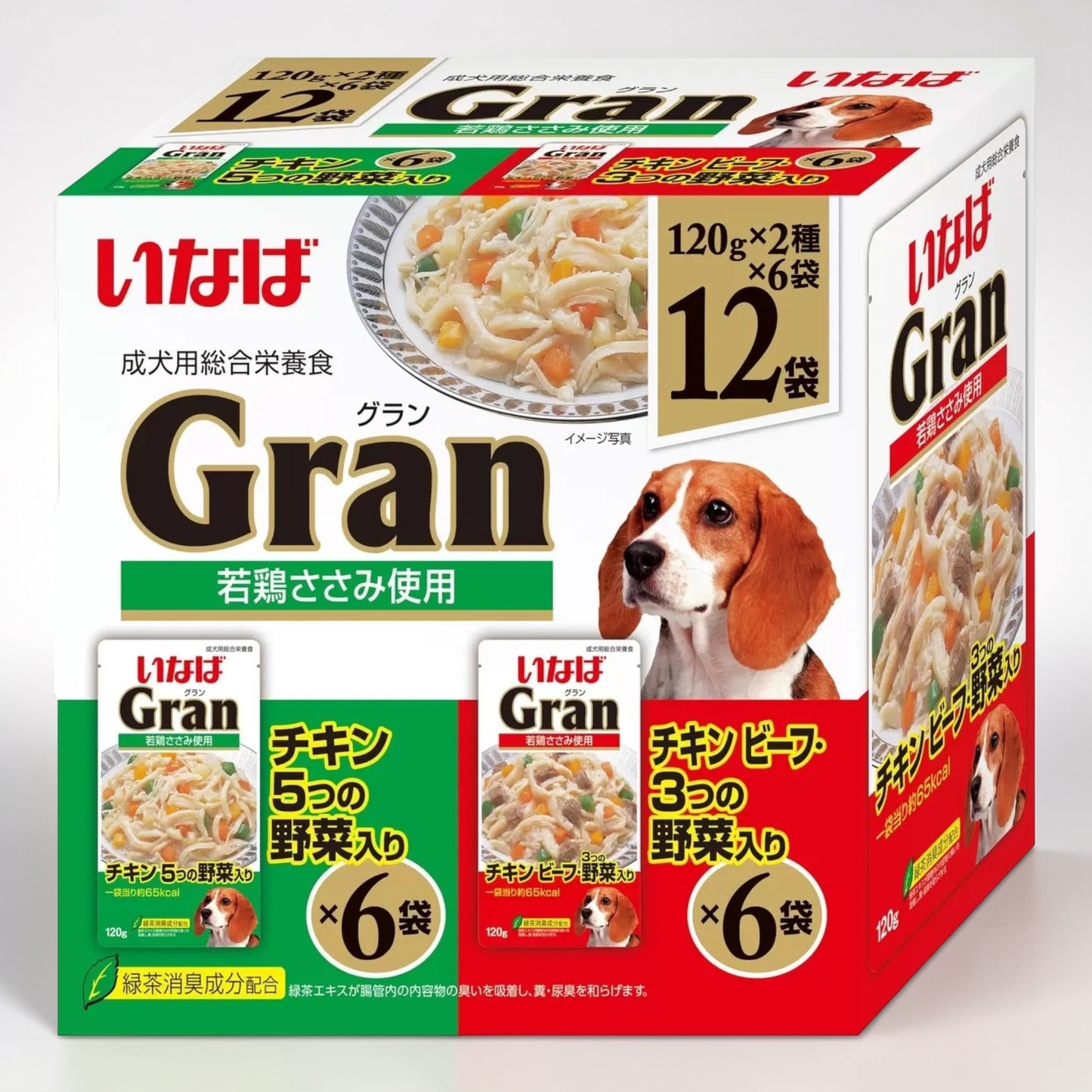 《ペット用品》いなば GRAN グラン レトルト ドッグフード 120g x 12 ドッグフード  成犬用総合栄養食