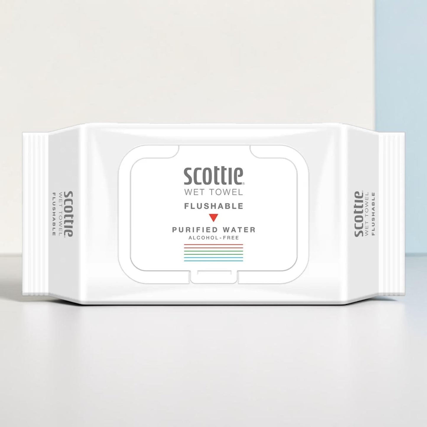 スコッティ トイレに流せる厚手ウェットタオル 80枚×8袋 ノンアルコールタイプ Scottie
