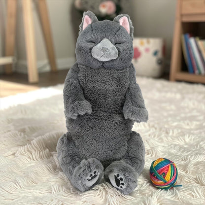 サンレモン ひざねこすやすや L サイズ  ぬいぐるみ  ねこ 猫    カラー  ロシアンブルー