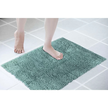 シェニール 吸水マイクロファイバー バスマット 60cm x 90cm  カラー ターコイズ