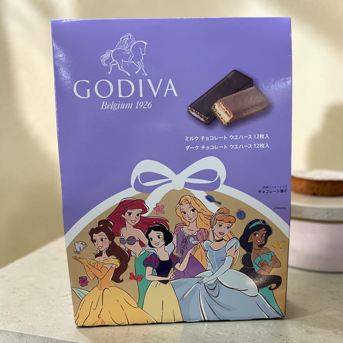 《期間限定》 ゴディバ チョコレート ワッフル アソートメント 24枚 ディズニープリンセス