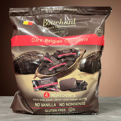 Bouchardダークチョコレート72％カカオ910gベルギー製糖質50％カットビーガングルテンフリー