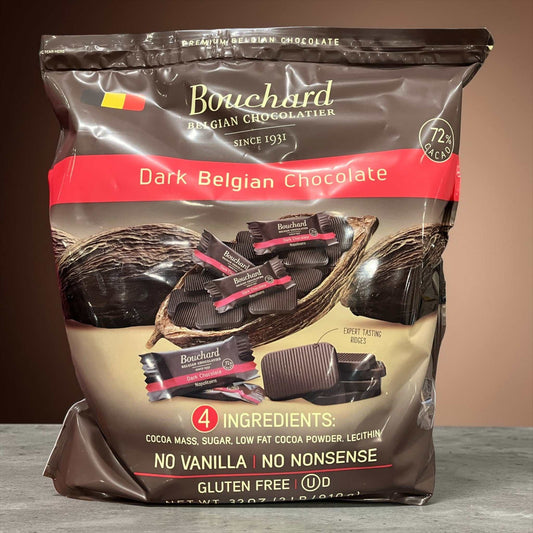 Bouchardダークチョコレート72％カカオ910gベルギー製糖質50％カットビーガングルテンフリー
