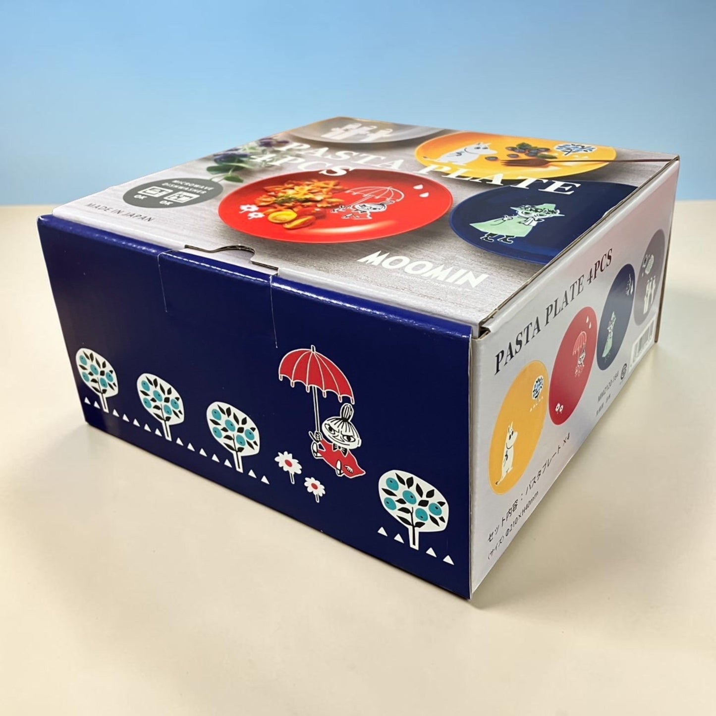 ムーミン パスタプレート  4枚セット 約21㎝  電子レンジ 食洗器可