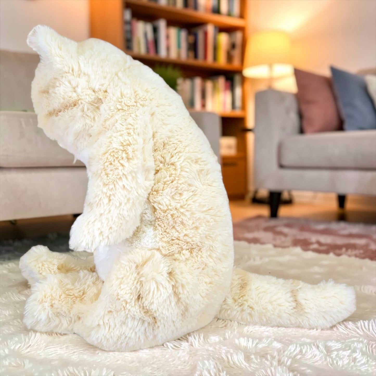 サンレモン ひざねこすやすや L サイズ  ぬいぐるみ  ねこ 猫    カラー  キイロ